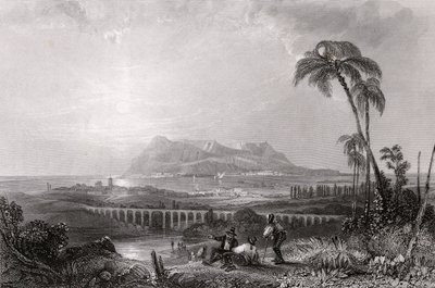Gibraltar seen from the Algeciras by English School